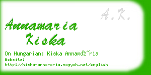 annamaria kiska business card